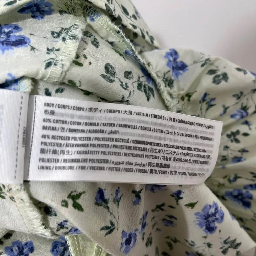 Abercrombie Floral Romantic Summer Coquette Prarie Cottage Midi Dress [size Lp] - Picture 10 of 12